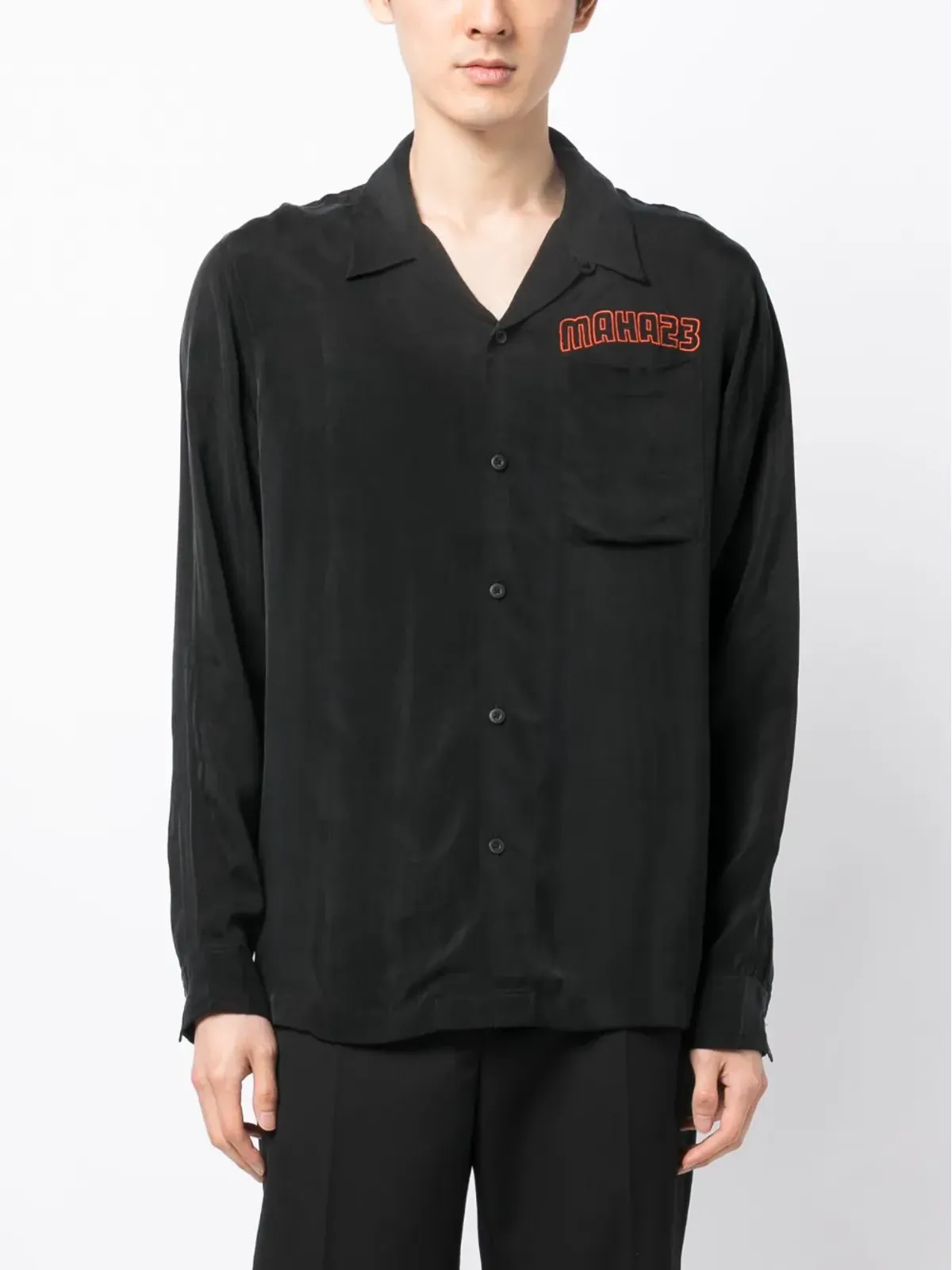 Maharishi Year of the Rabbit-embroidered shirt - Black - 画像3