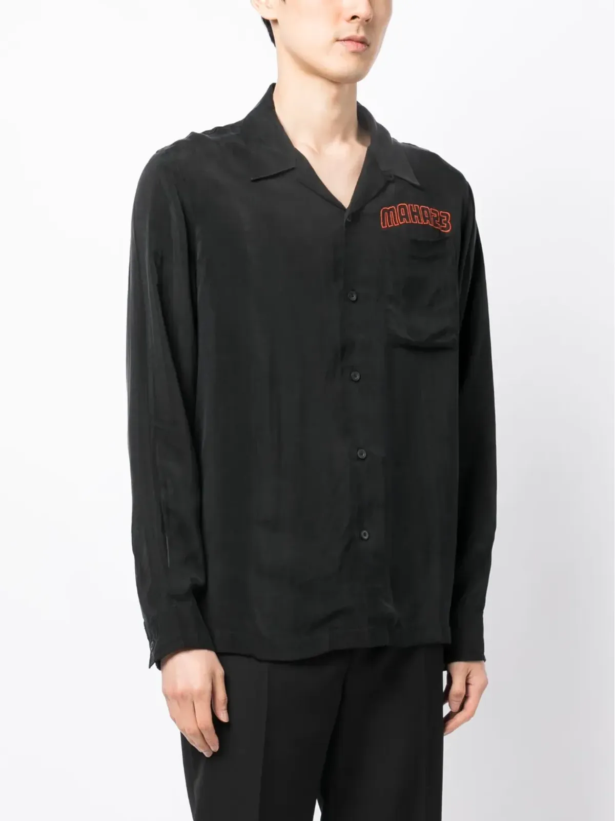 Maharishi Year of the Rabbit-embroidered shirt - Black - 画像4