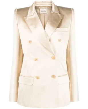 KHAITE ネイサン サテン ダブルブレスト ブレザー - サムネイル1