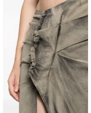 Rick Owens DRKSHDW EDFU前スリットミディスカート - サムネイル5
