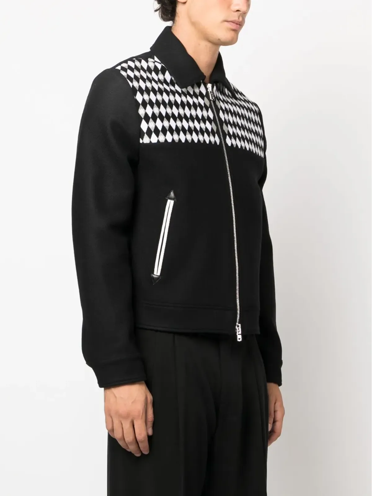 AMIRI ダイヤモンド刺繍のワークジャケット - 画像3