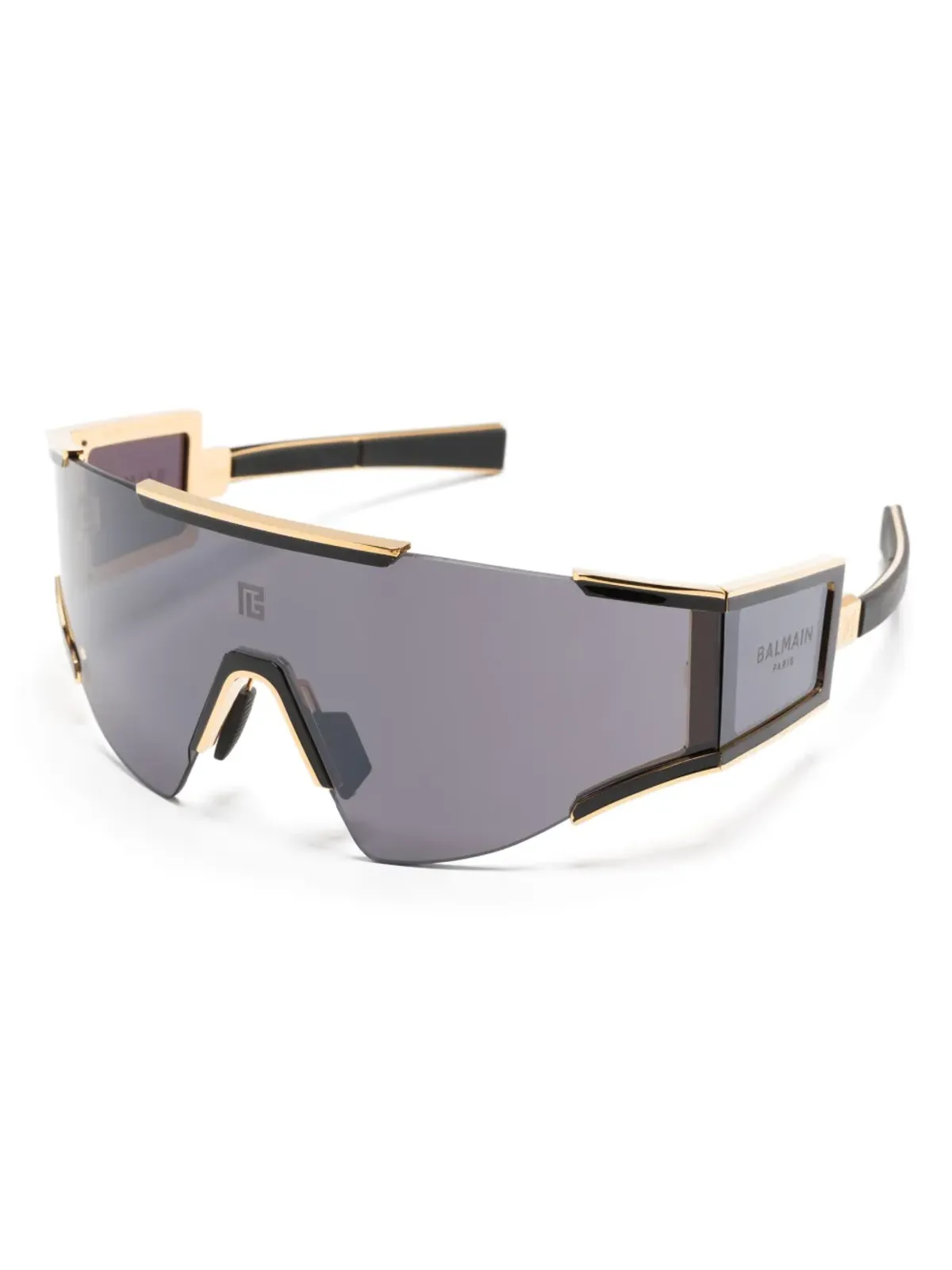 Balmain Eyewear ロゴプリント シールドフレーム サングラス - 画像2