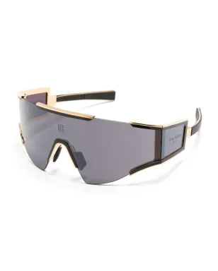 Balmain Eyewear ロゴプリント シールドフレーム サングラス - サムネイル2