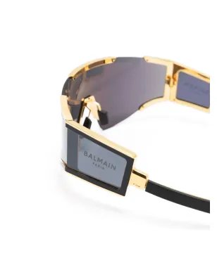 Balmain Eyewear ロゴプリント シールドフレーム サングラス - サムネイル3