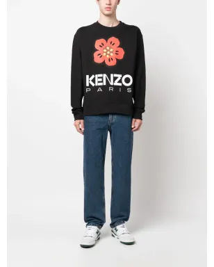 Kenzo ポピー コットン スウェットシャツ ブラック - サムネイル2