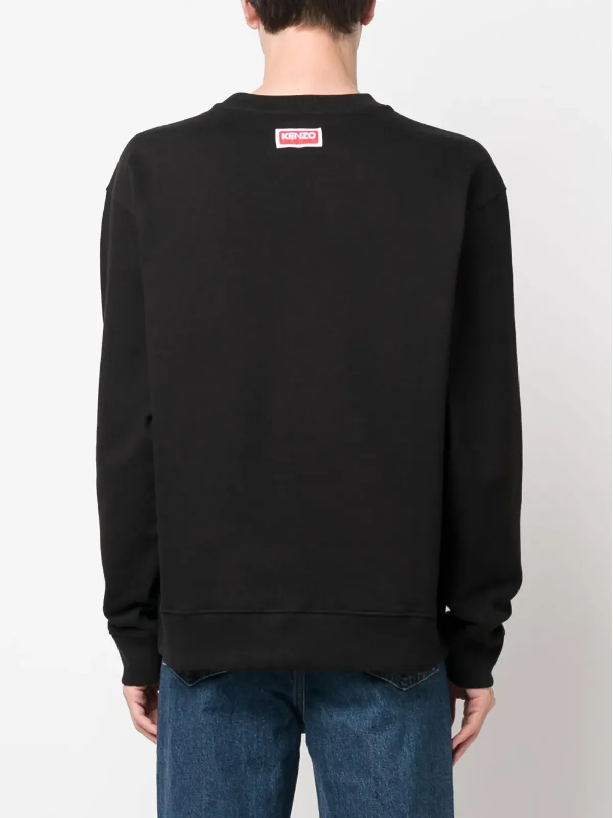 Kenzo ポピー コットン スウェットシャツ ブラック - 画像4