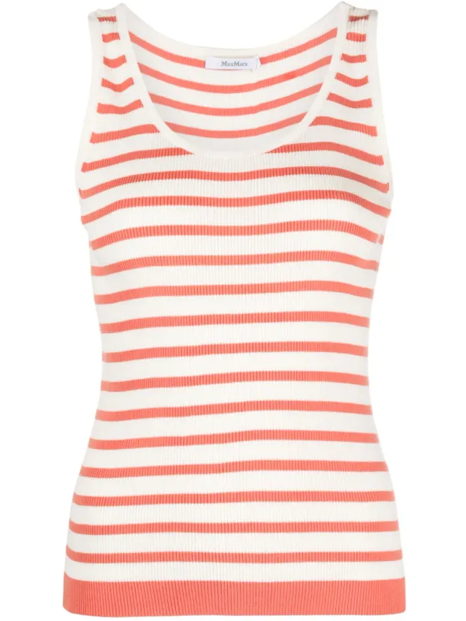 Max Mara Max Mara ストライプ柄ニットタンクトップの商品画像