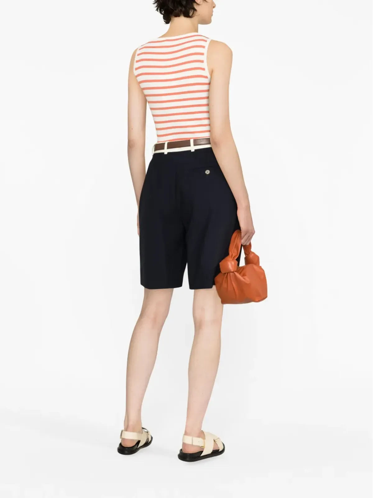 Max Mara ストライプ柄ニットタンクトップ - 画像4