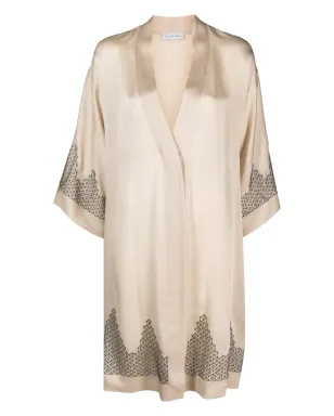 Carine Gilson Calais-Caudry レースシルク ローブ - サムネイル1