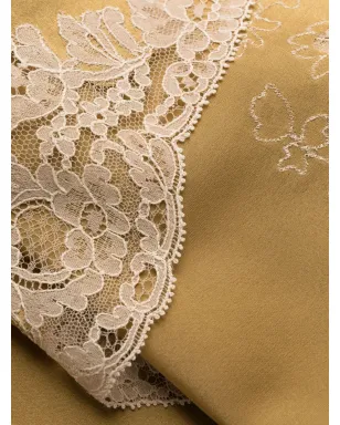 Carine Gilson Calais-Caudry レーストリム シルクショーツ - サムネイル3