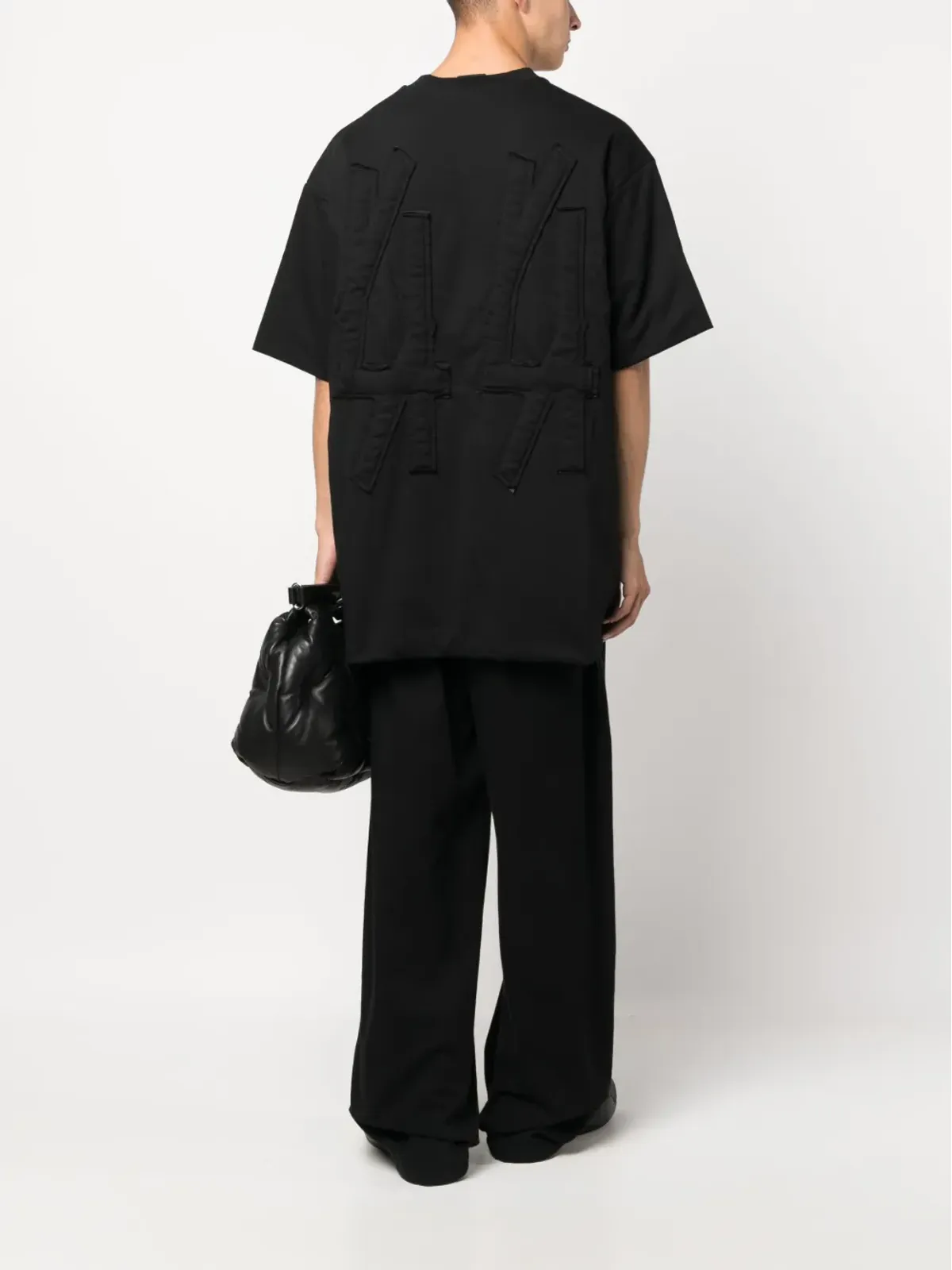 44 LABEL GROUP クルーネック コットンTシャツ - ブラック - 画像2