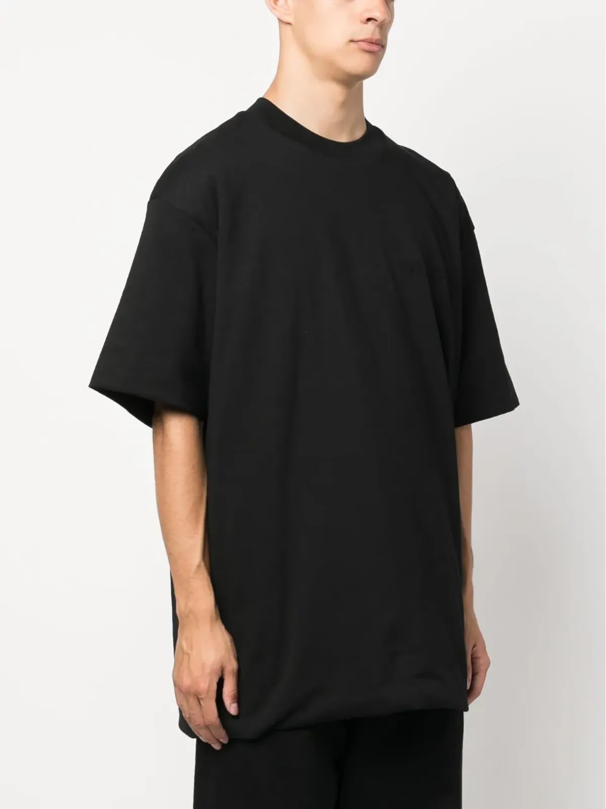 44 LABEL GROUP クルーネック コットンTシャツ - ブラック - 画像4