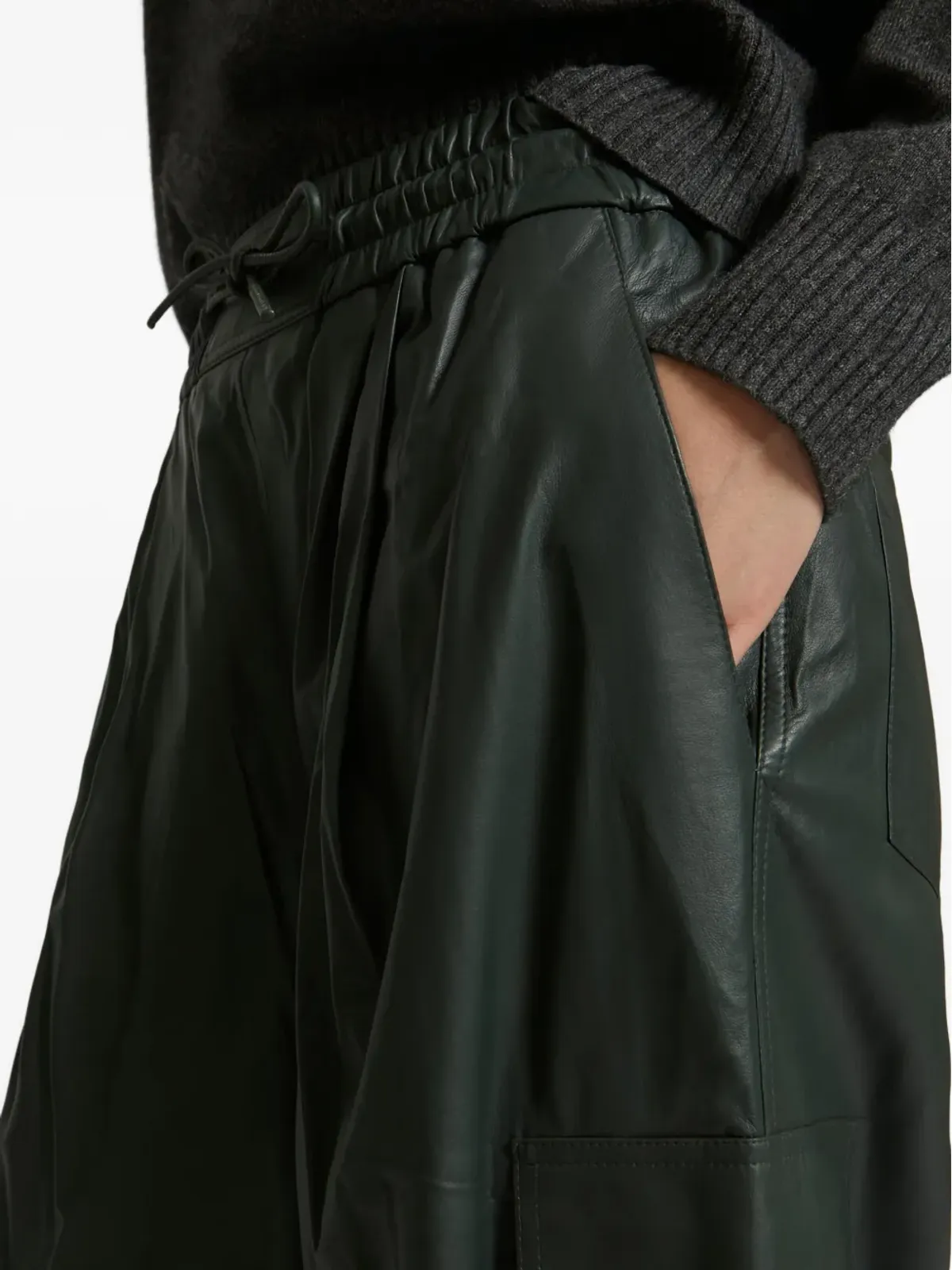 Yves Salomon プリーツカーゴパンツ - Green - 画像3