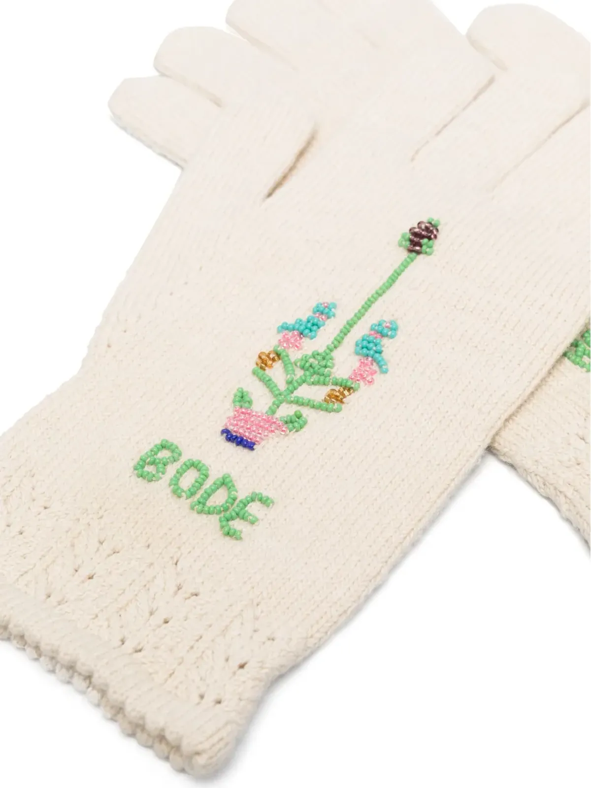 BODE ロゴ刺繍入りニットグローブ - 画像2