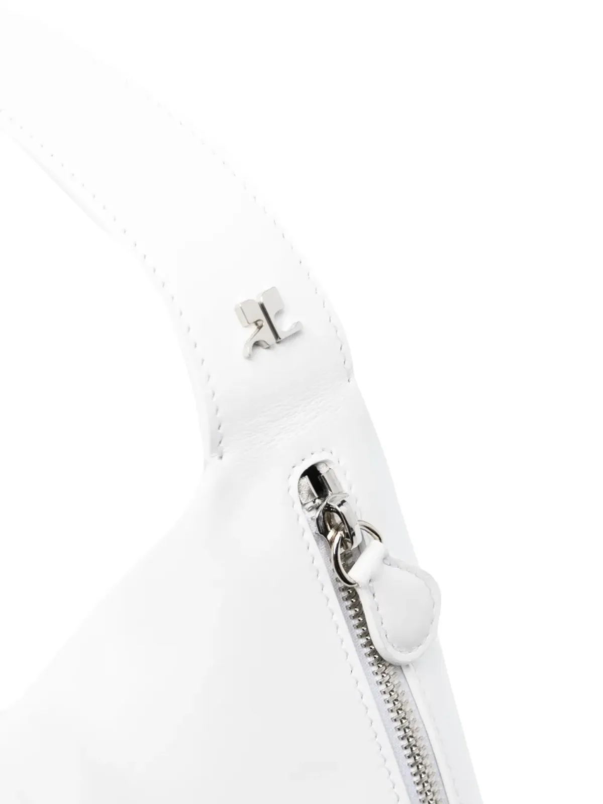 Courrèges レーサー レザーショルダーバッグ - White - 画像4
