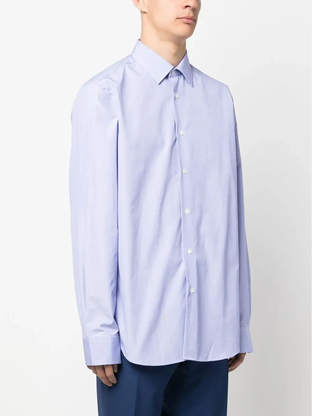 Paul Smith 長袖コットンシャツ - ブルー - 画像3