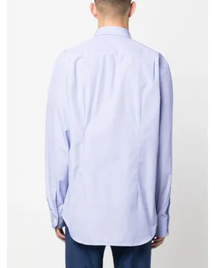 Paul Smith 長袖コットンシャツ - ブルー - サムネイル4
