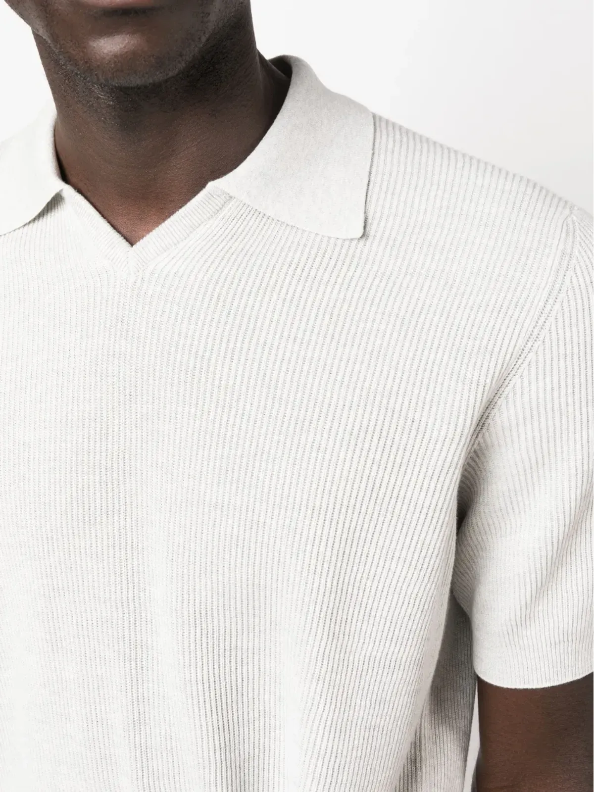 Brunello Cucinelli リブニットTシャツ - Grey - 画像5