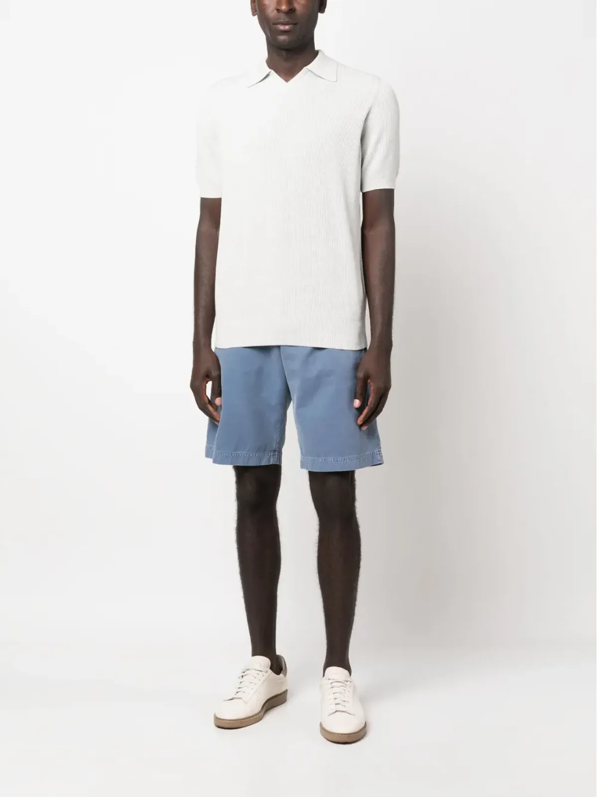 Brunello Cucinelli リブニットTシャツ - Grey - 画像2