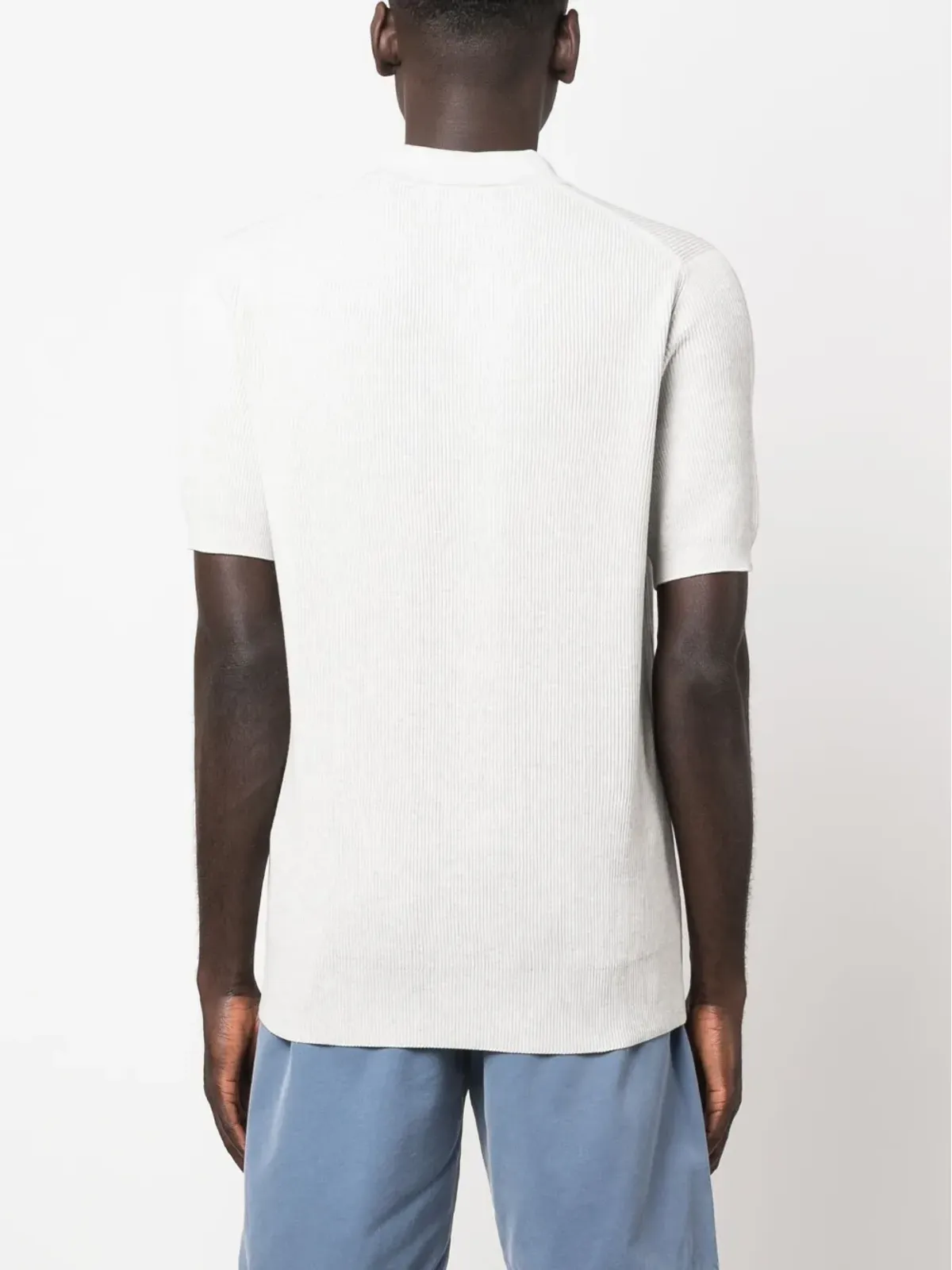 Brunello Cucinelli リブニットTシャツ - Grey - 画像4