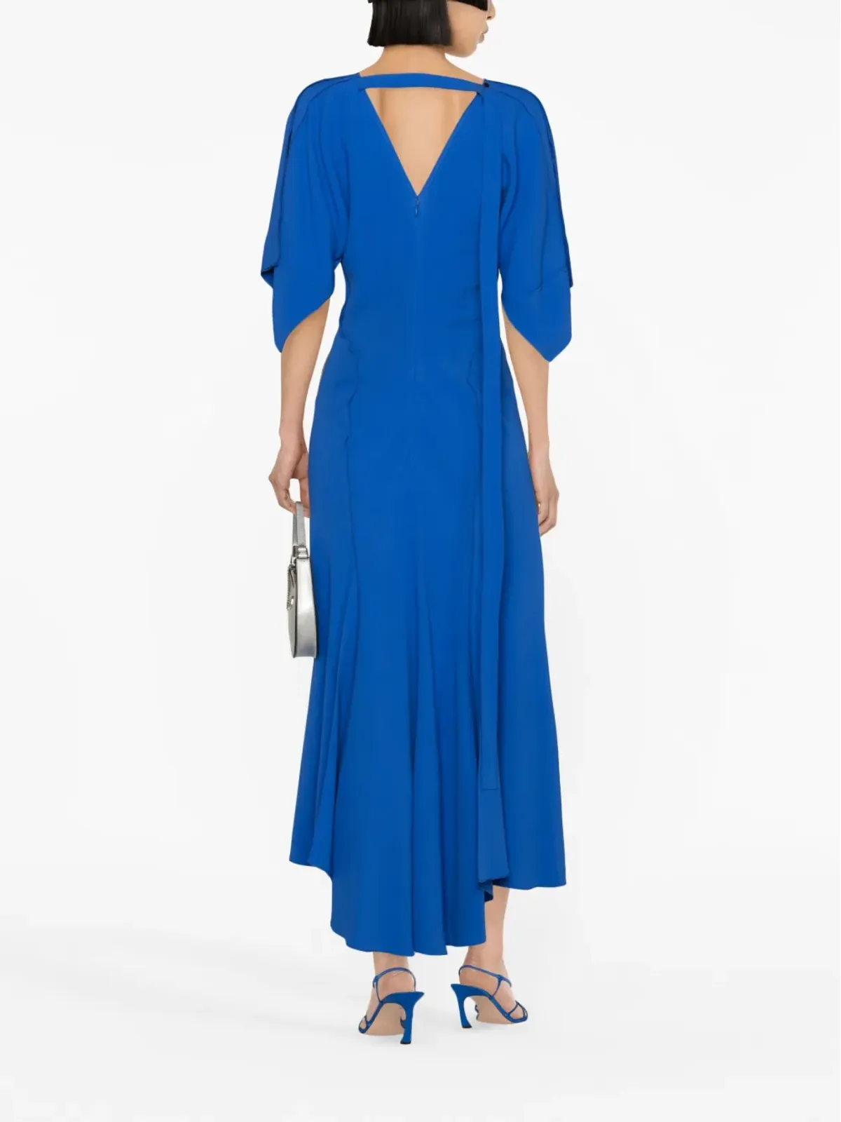 Victoria Beckham ドレープスリーブ ミディドレス - 画像2