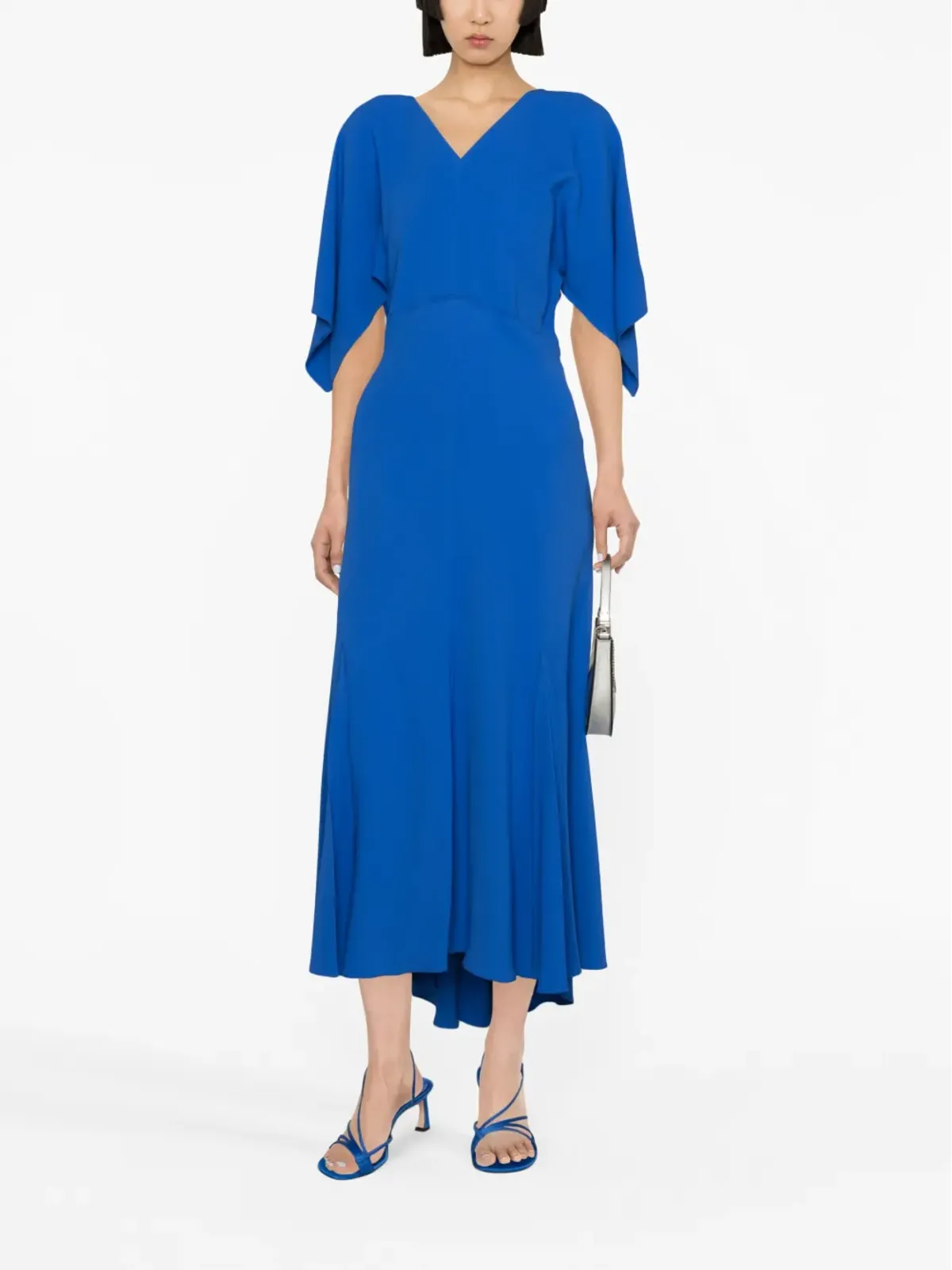 Victoria Beckham ドレープスリーブ ミディドレス - 画像3