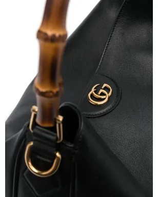 Gucci ダイアナ レザー トートバッグ - ブラック - サムネイル4