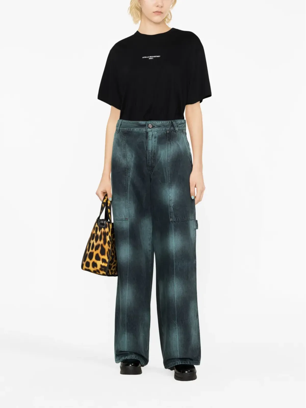 Stella McCartney タイダイ柄 ワイドレッグジーンズ - 画像2