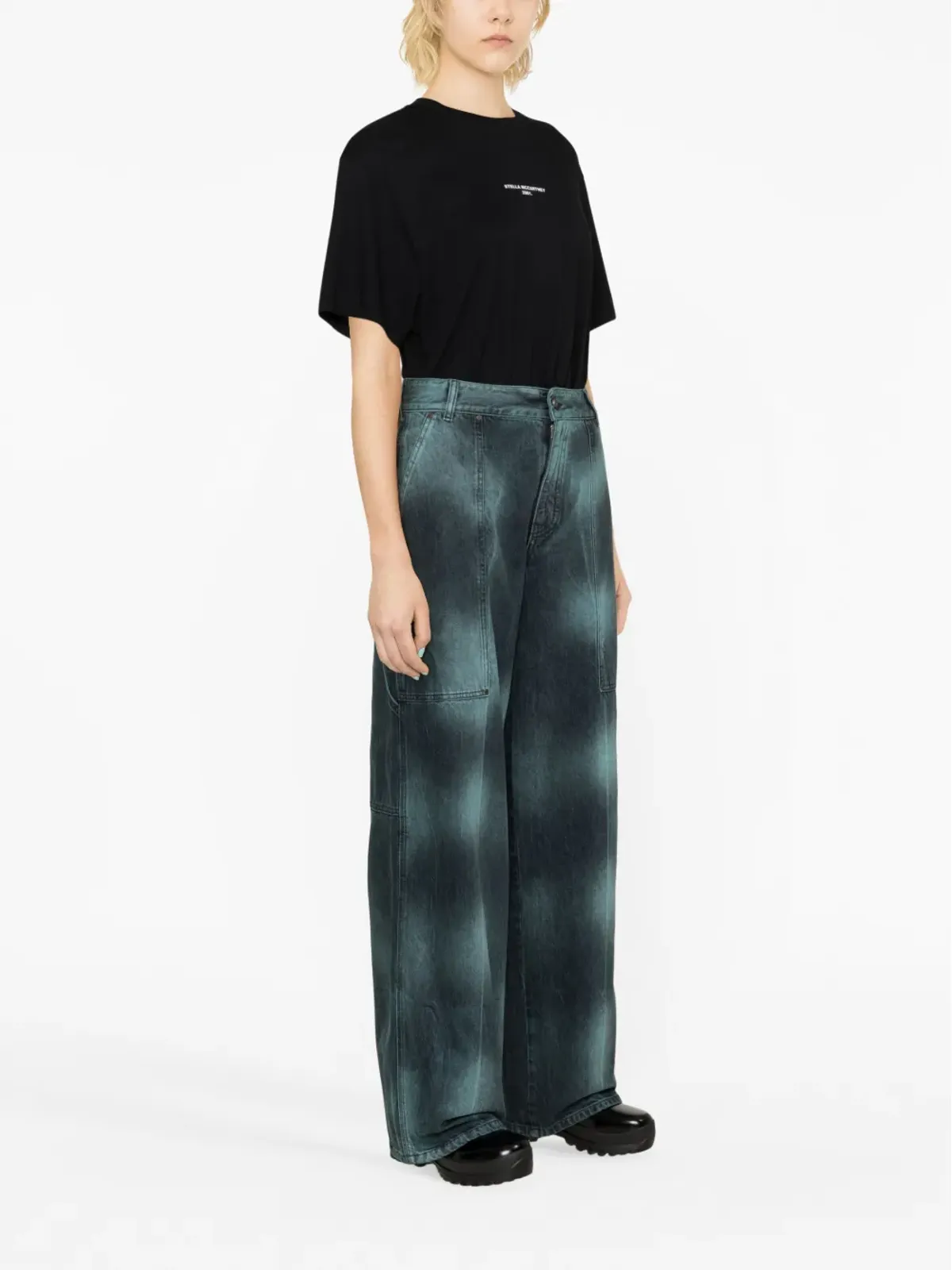 Stella McCartney タイダイ柄 ワイドレッグジーンズ - 画像4