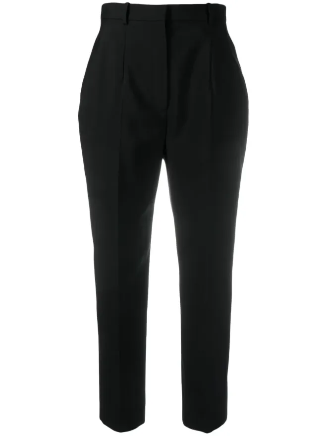 Alexander McQueen Alexander McQueen クロップドウールパンツの商品画像