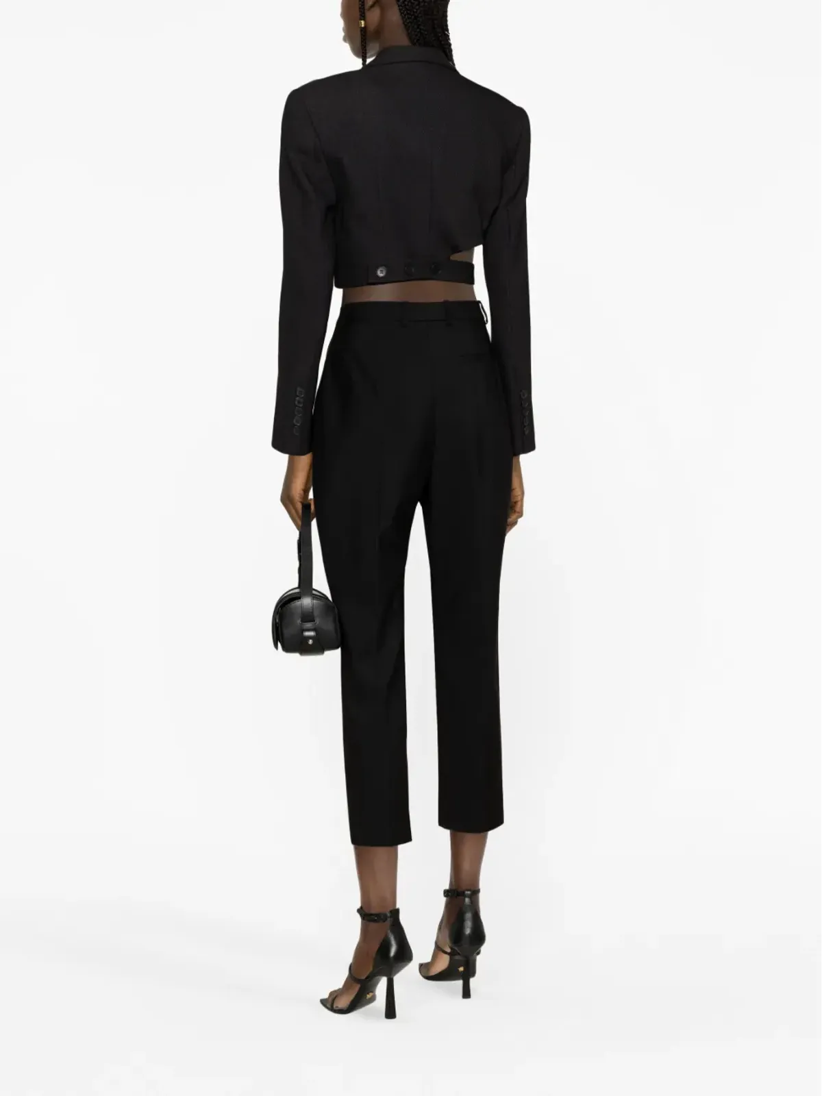 Alexander McQueen クロップドウールパンツ - 画像4