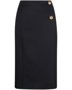Givenchy ウールブレンド・ストレートスカート ブルー - サムネイル1