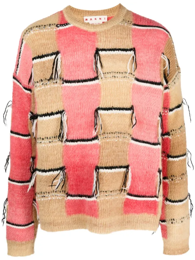 Marni Marni インターシャモチーフ モヘア混紡ジャンパーの商品画像