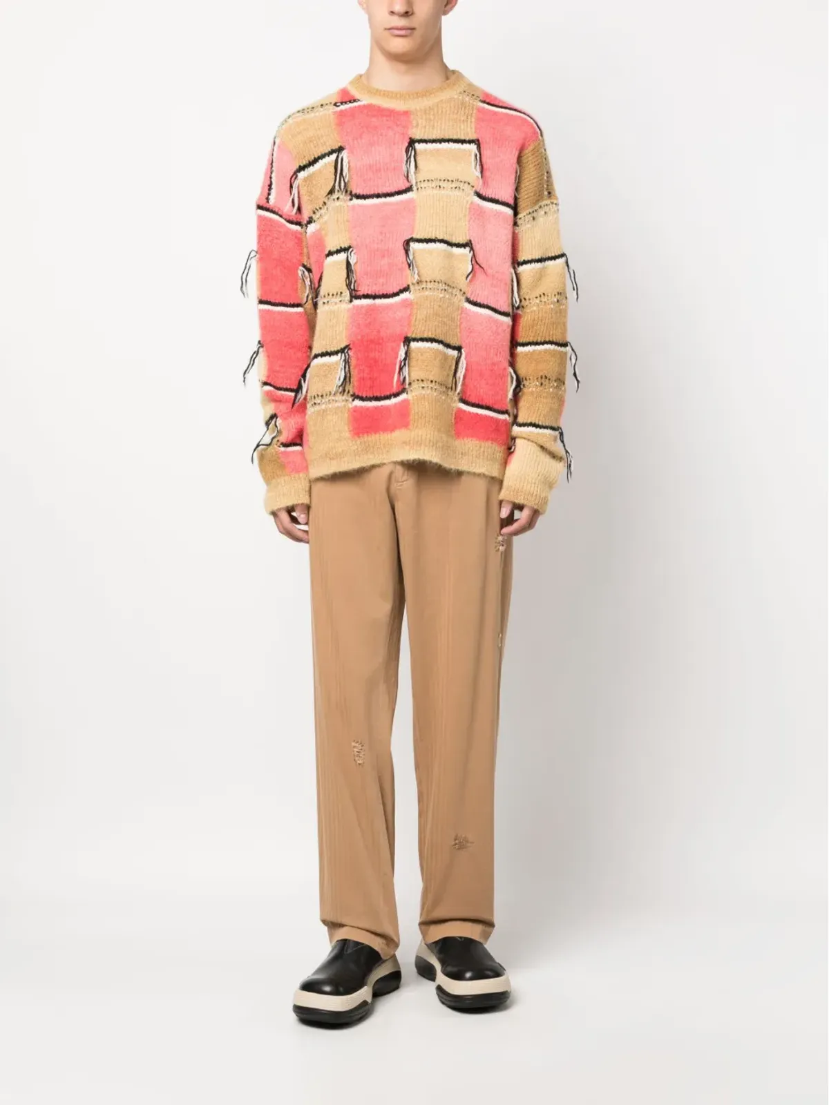 Marni インターシャモチーフ モヘア混紡ジャンパー - 画像2