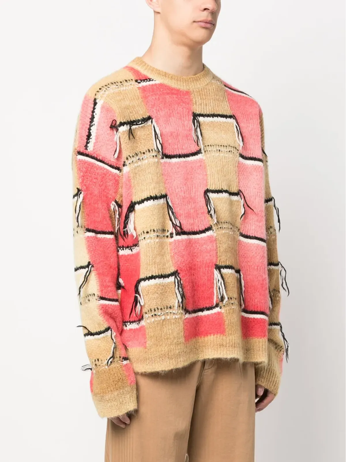 Marni インターシャモチーフ モヘア混紡ジャンパー - 画像3
