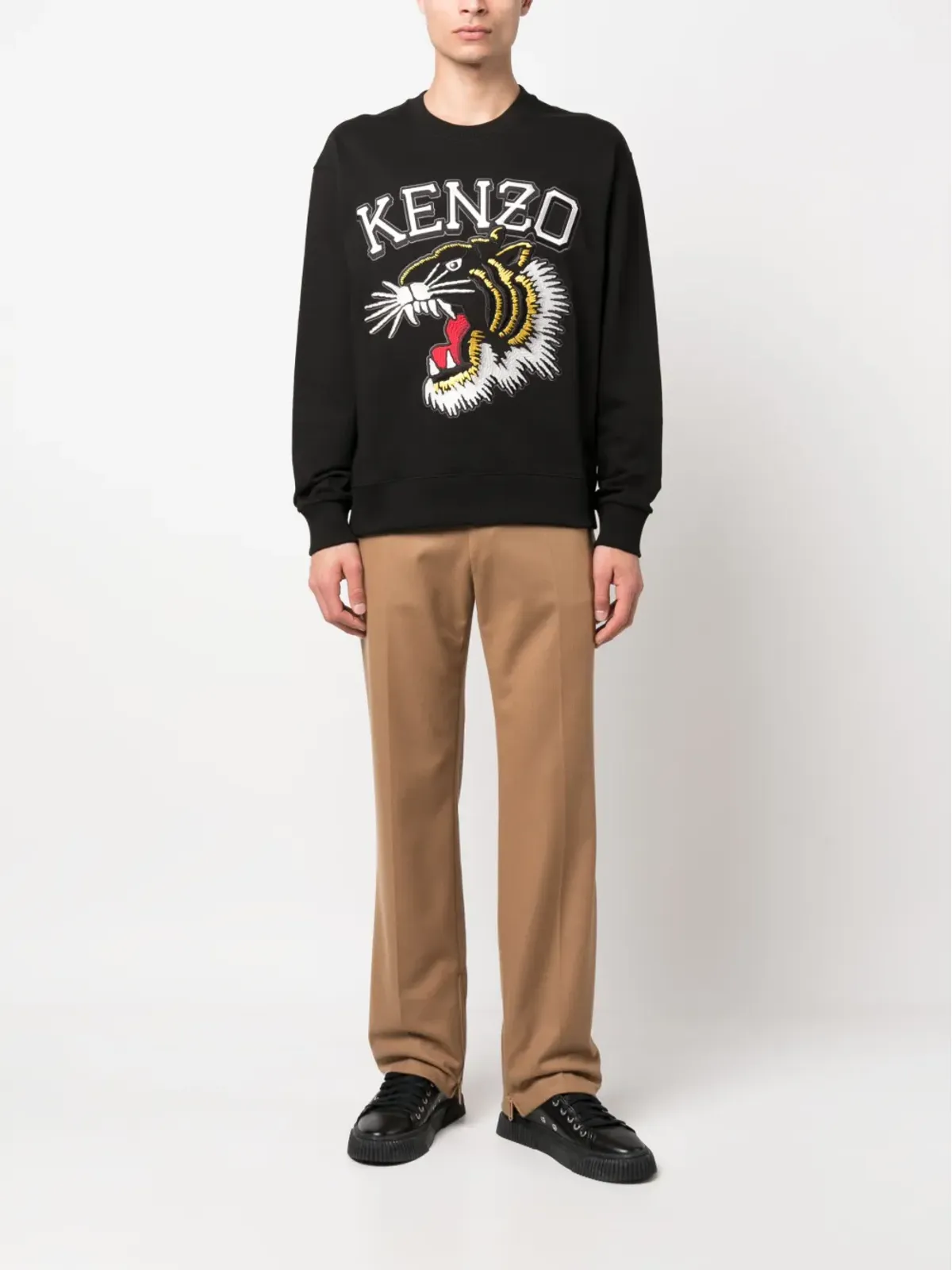 Kenzo バーシティ ジャングル ロゴ刺繍 コットン スウェットシャツ - 画像2