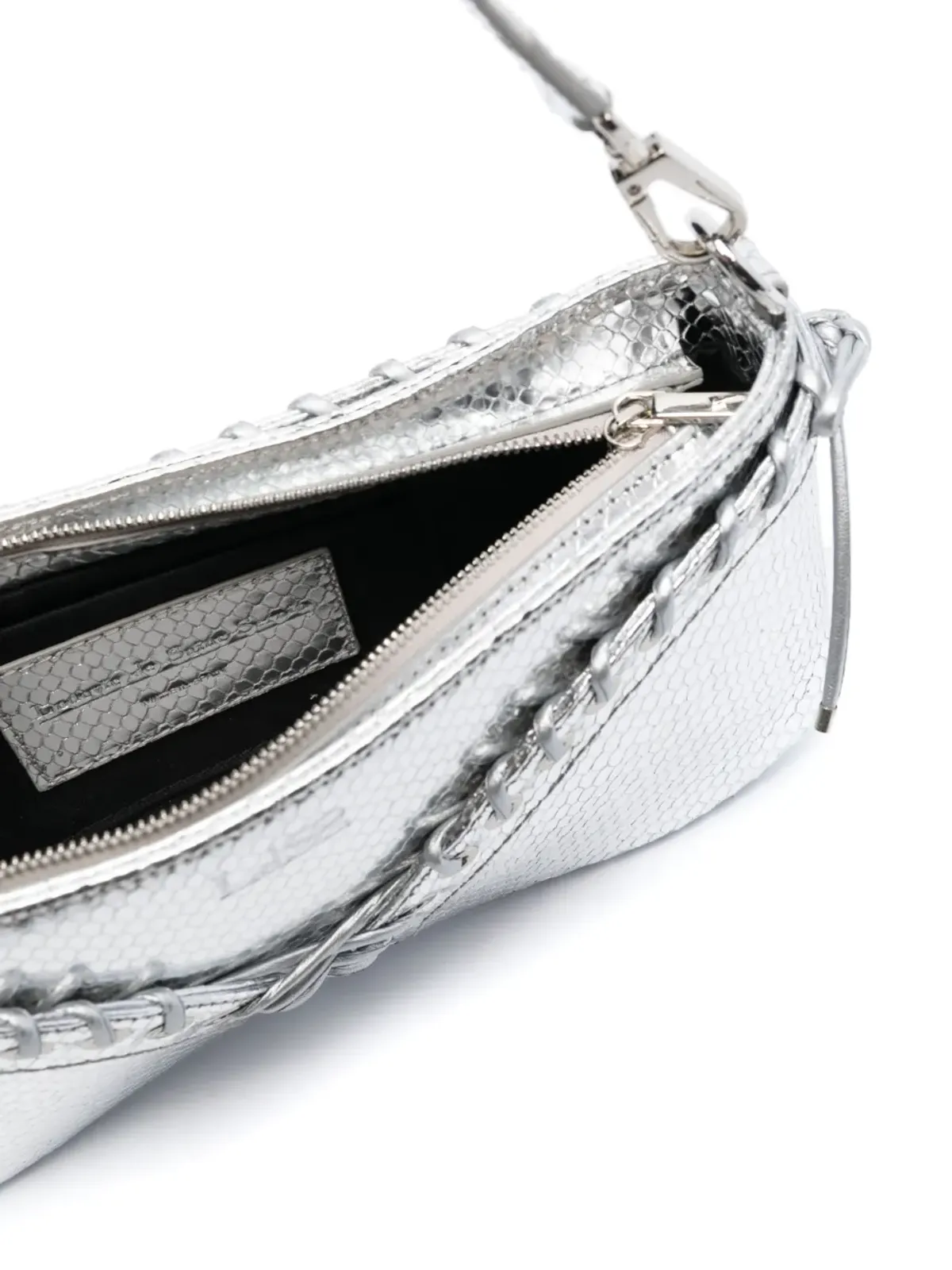 Ludovic de Saint Sernin The Cleavage エンボスレザー ショルダーバッグ - Silver - 画像5
