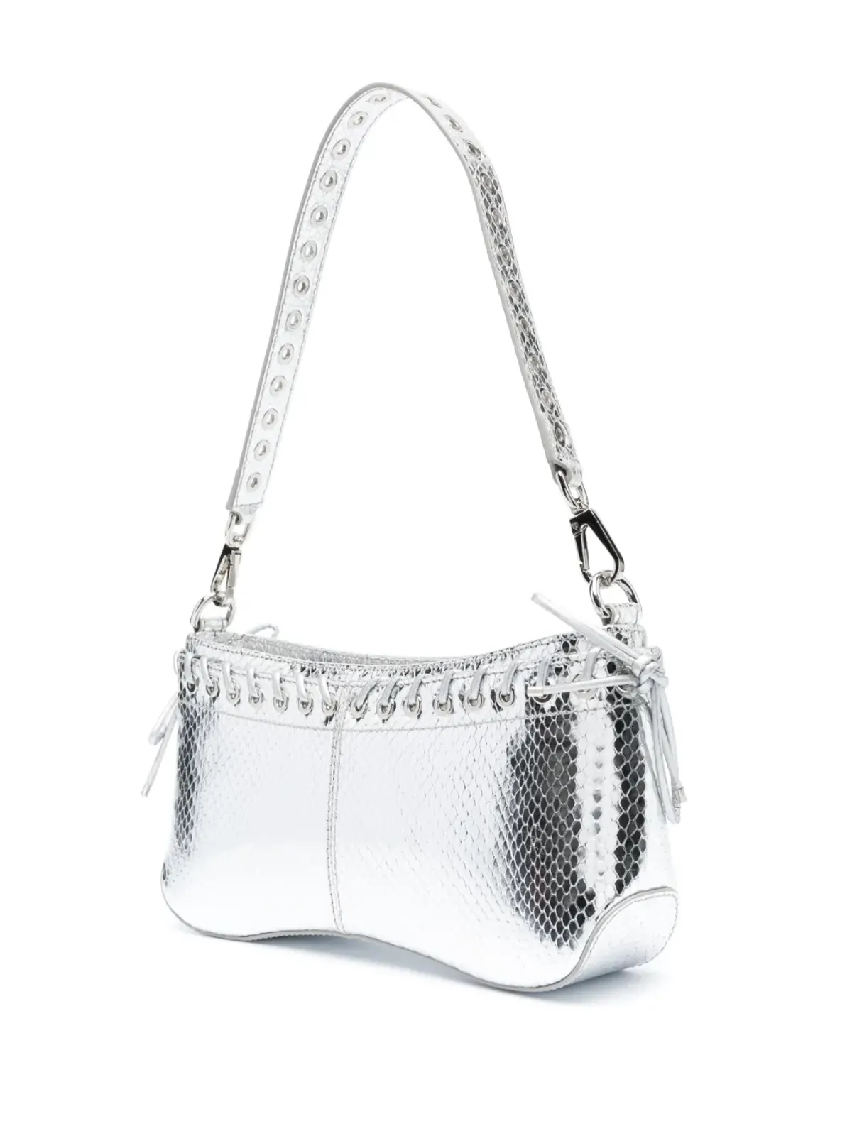 Ludovic de Saint Sernin The Cleavage エンボスレザー ショルダーバッグ - Silver - 画像3
