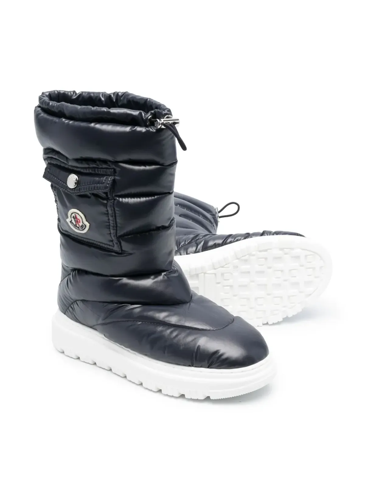 Moncler Enfant ロゴパッチ付きキルティングスノーブーツ - 画像2
