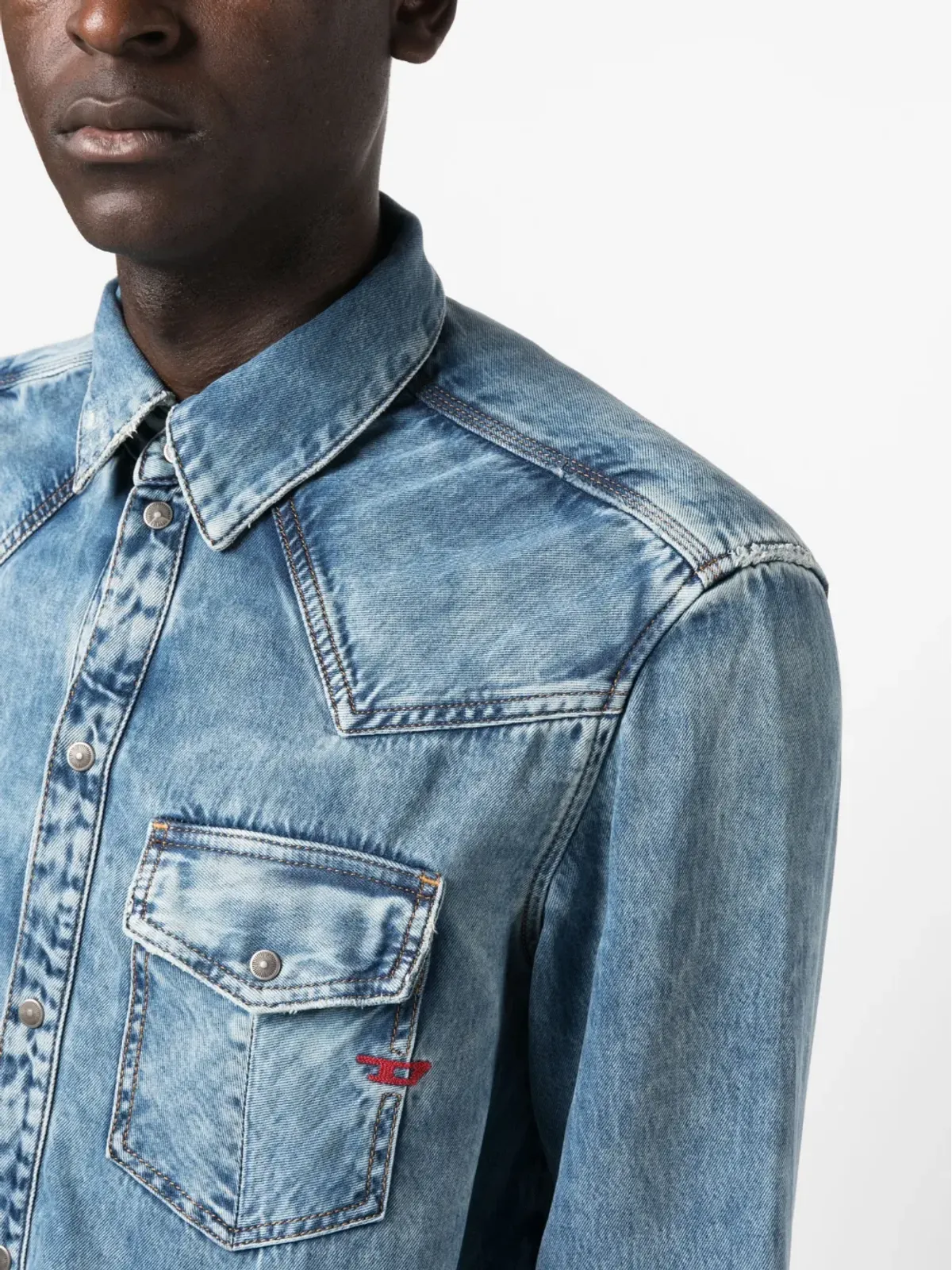 Diesel D-Ocean ウォッシュデニムシャツ - 画像5