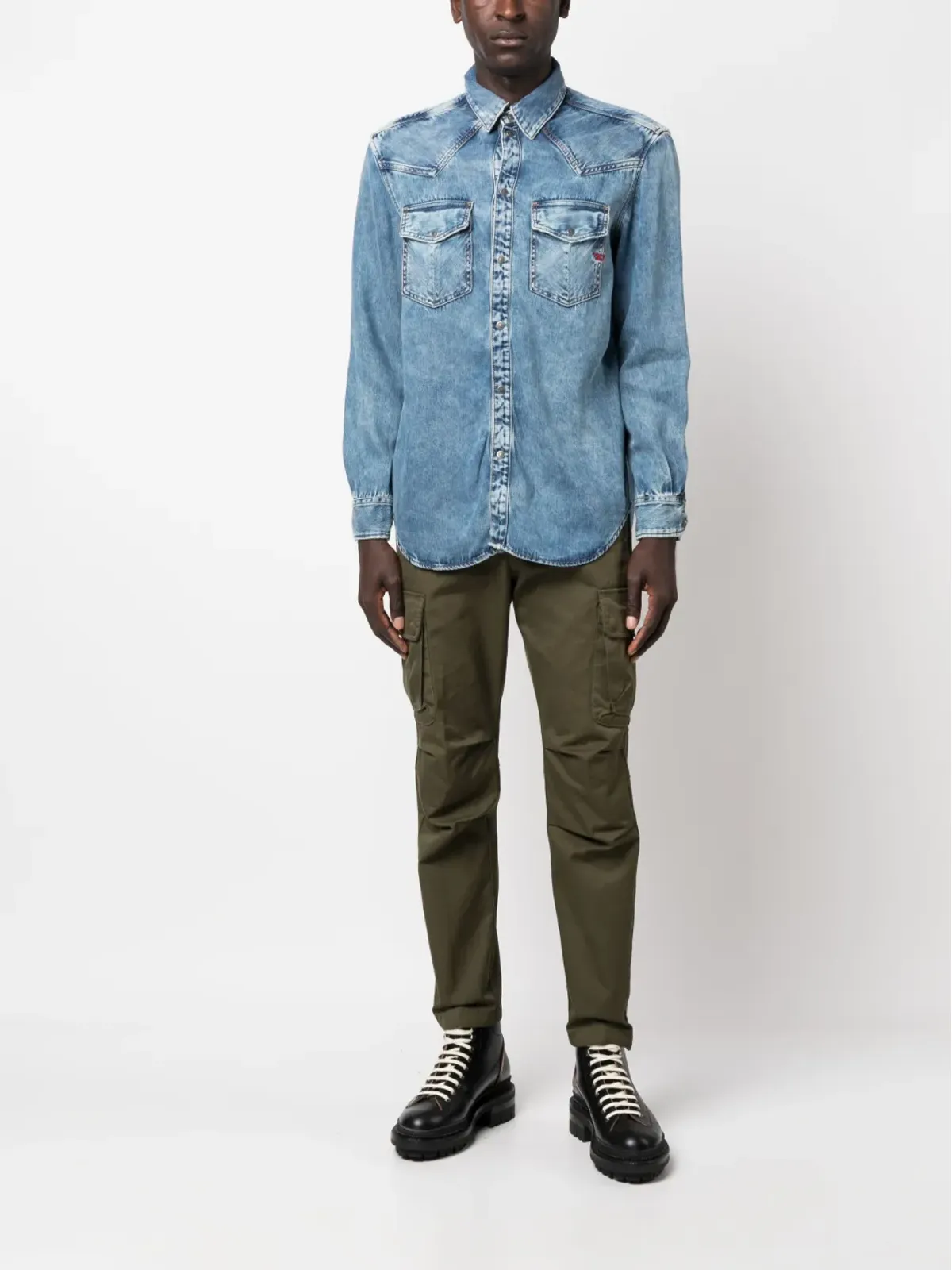 Diesel D-Ocean ウォッシュデニムシャツ - 画像2