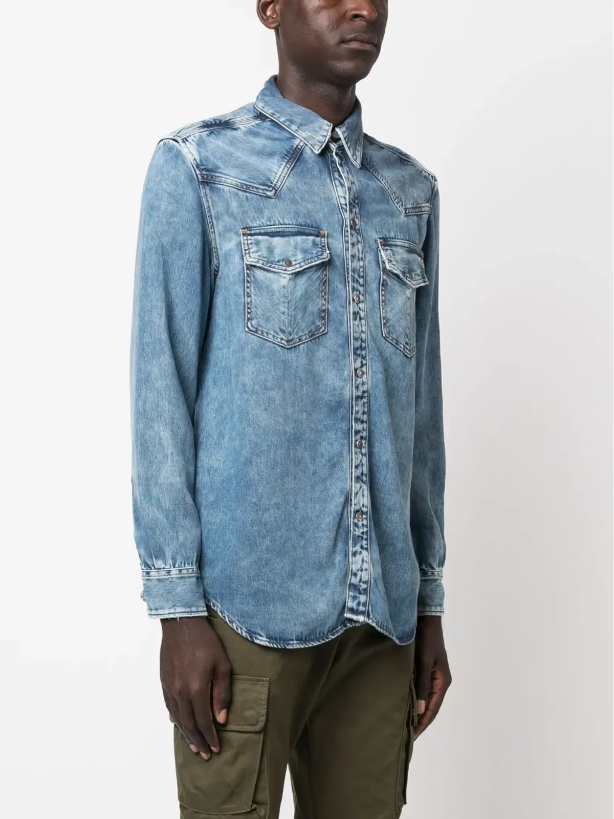 Diesel D-Ocean ウォッシュデニムシャツ - 画像3