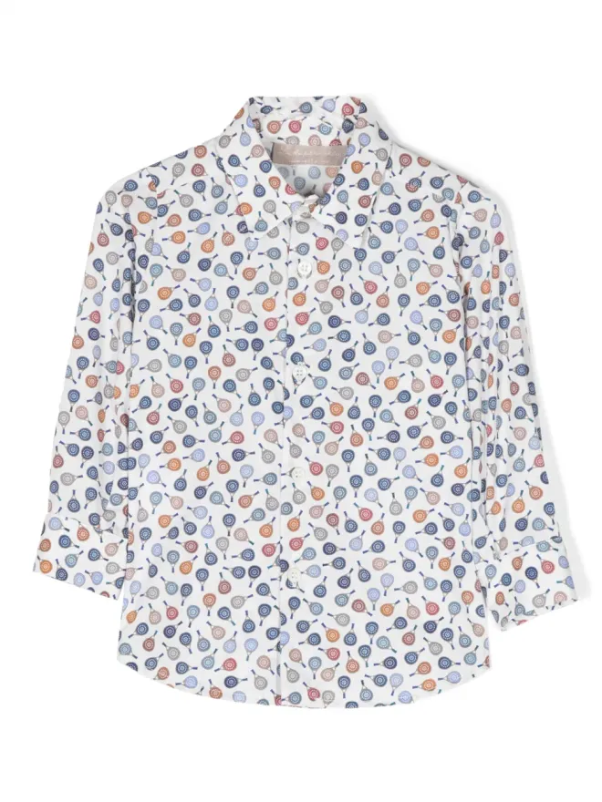 La Stupenderia La Stupenderia グラフィックプリント コットン シャツの商品画像