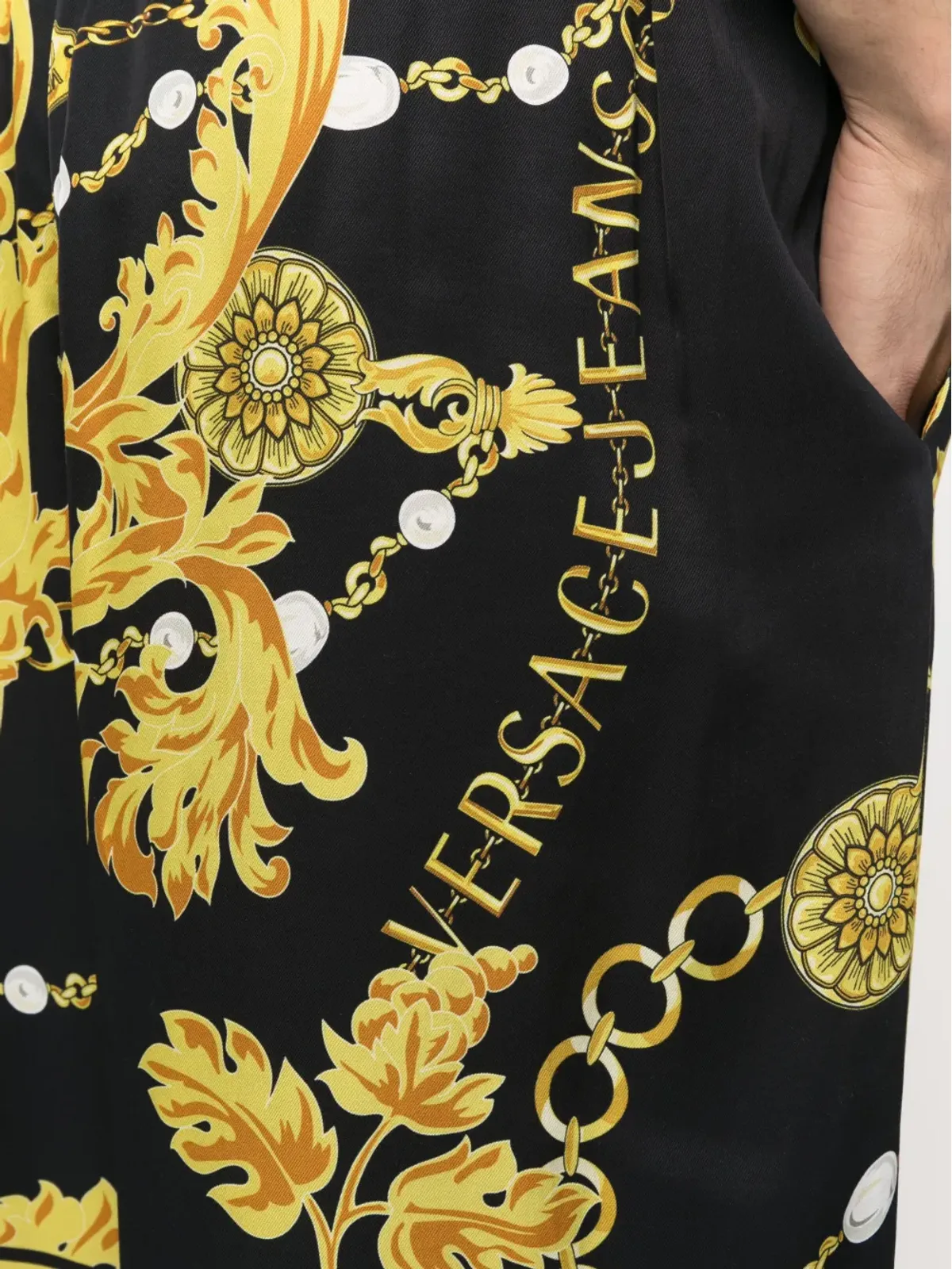 Versace Jeans Couture Baroccoプリント ドロップクロッチショーツ - 画像5