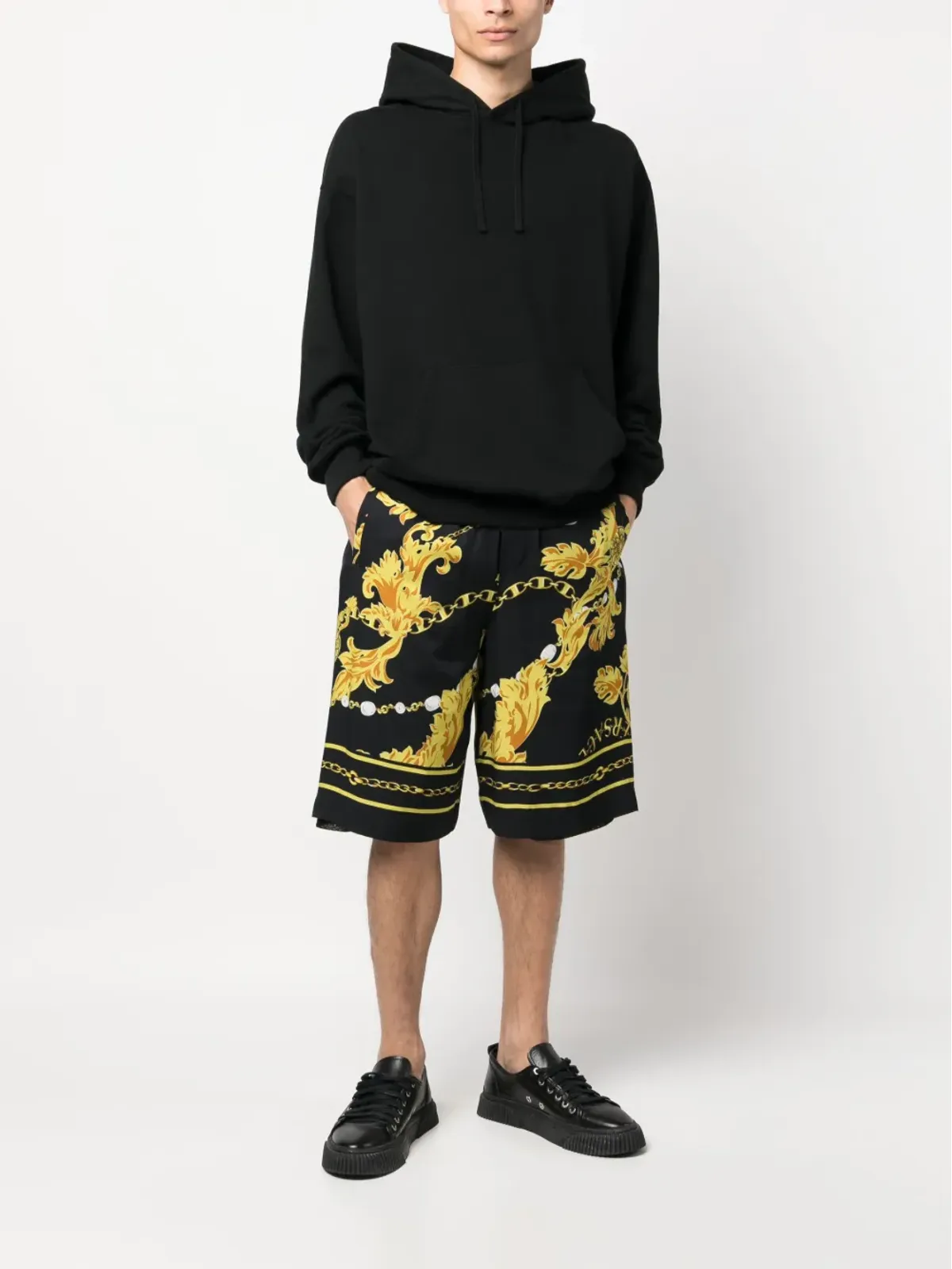 Versace Jeans Couture Baroccoプリント ドロップクロッチショーツ - 画像2
