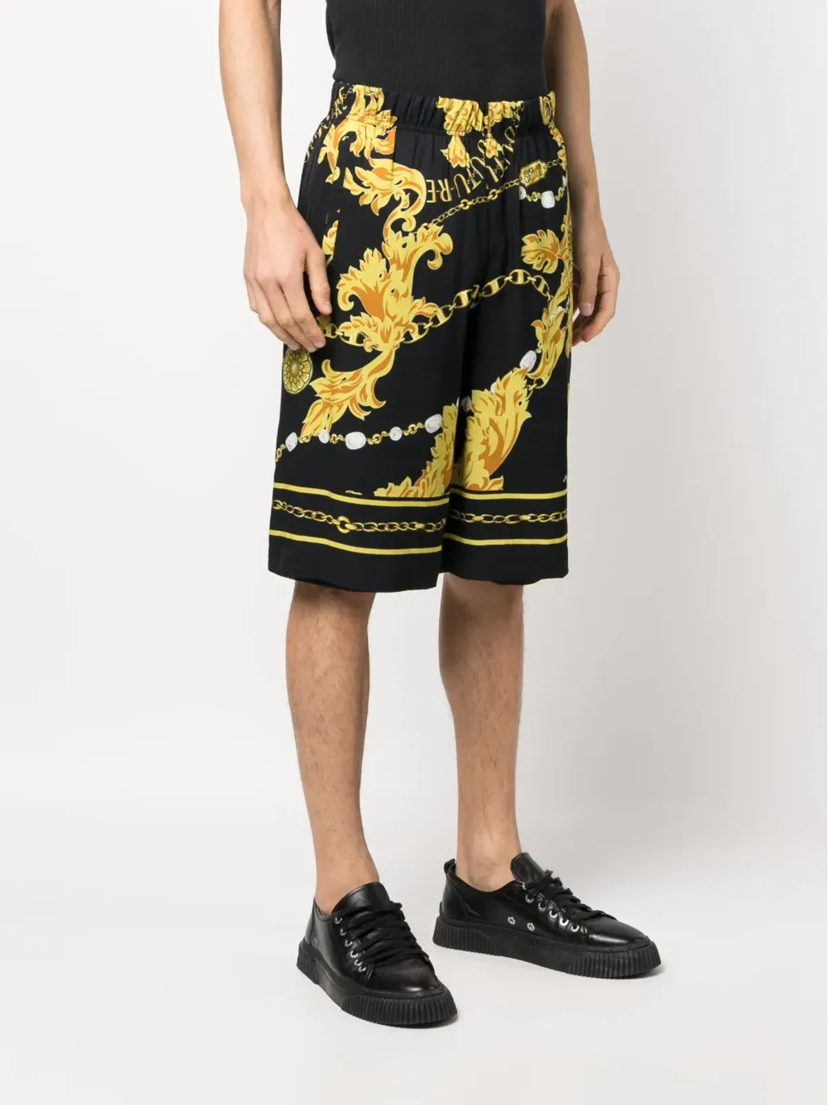 Versace Jeans Couture Baroccoプリント ドロップクロッチショーツ - 画像3