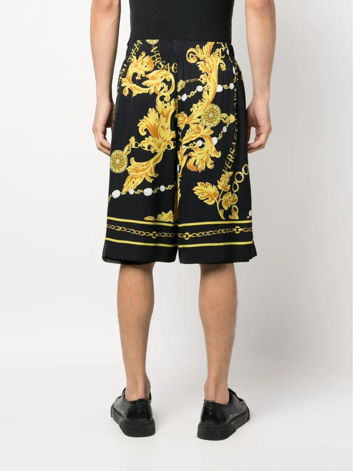 Versace Jeans Couture Baroccoプリント ドロップクロッチショーツ - 画像4