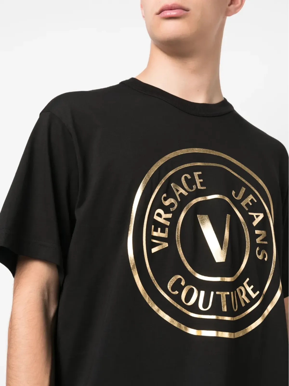 Versace Jeans Couture ロゴプリント コットン Tシャツ - 画像5