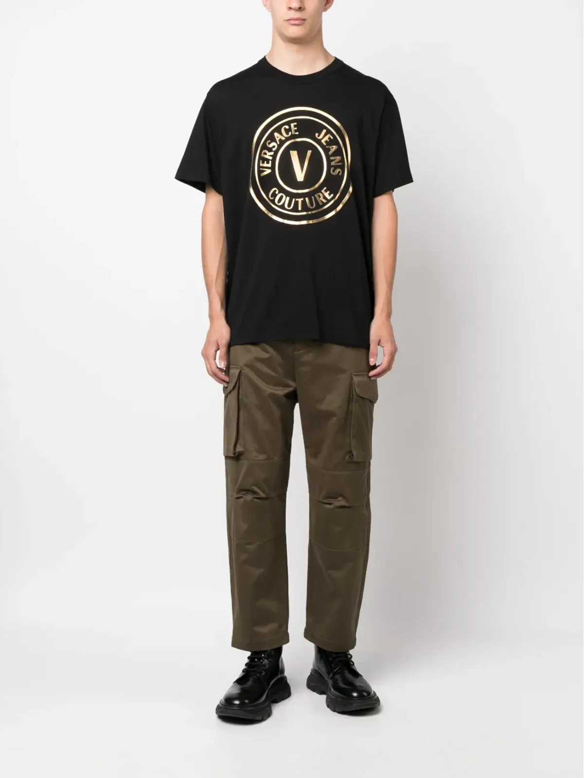 Versace Jeans Couture ロゴプリント コットン Tシャツ - 画像2