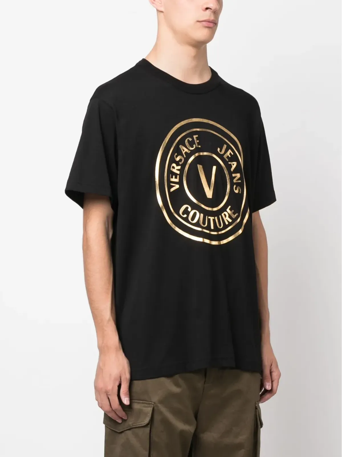 Versace Jeans Couture ロゴプリント コットン Tシャツ - 画像3